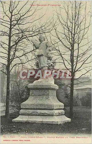 Ansichtskarte AK 10 pau salut noble beann statue marbre au parc beaumont