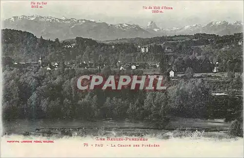 Ansichtskarte AK Les basses pyrenees 75 pau la chaine des pyrenees