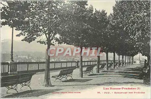 Cartes postales Les basses pyrenees(3) 14 pau boulevard des pyrenees
