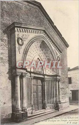 Ansichtskarte AK Ste foy la grande le portique du temple protestant