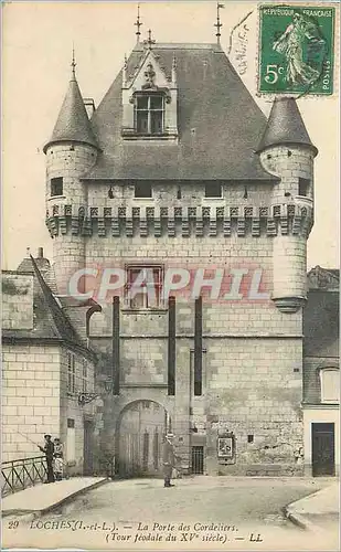 Cartes postales 29 loches(i et l) la porte des cordeliers(tour feodale du xv siecle)