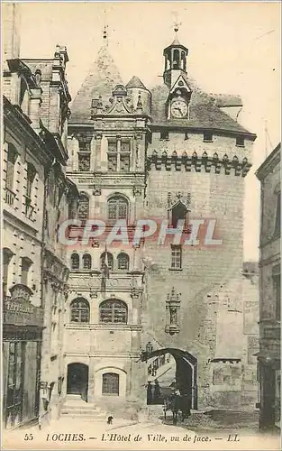 Cartes postales 55 loches l hotel de ville vu de face