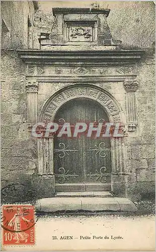 Cartes postales 23 agen petite porte du lycee