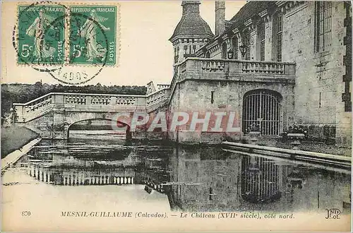 Cartes postales 870 mesnil guillaume (calvados) le chateau (xvii siecle) cote nord