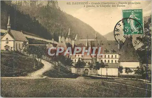 Cartes postales 612 dauphine grande chartreuse facade principale a gauche la chapelle des dames