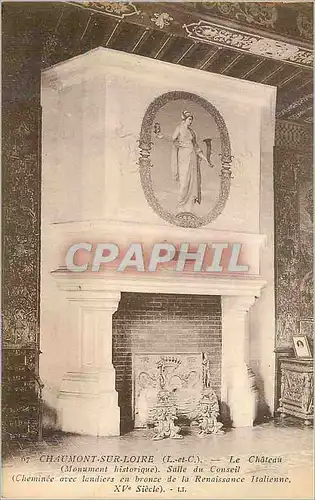 Cartes postales 67 chaumont sur loire (l et c) le chateau (monument historique) salle du conseil