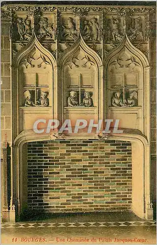 Cartes postales 11 bourges une cheminee du palais jacques coeur