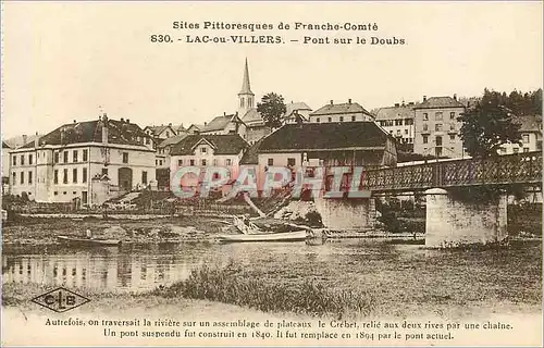 Ansichtskarte AK Sites pittoresques de franche comte 830 lac ou villers pont sur le doubs