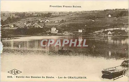 Cartes postales Frontiere franco suisse 838 entree des bassins du doubs lac  de chaillexon