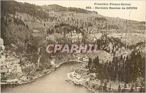 Cartes postales Frontiere franco suisse 869 derniers bassins du doubs