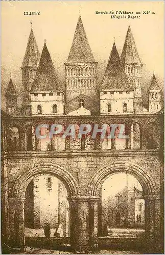 Cartes postales Cluny entree de l abbaye au xi s(d apres sagot)