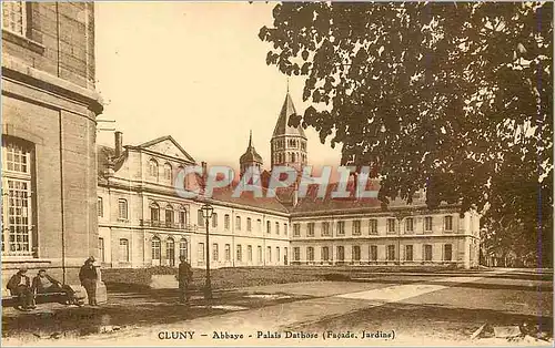 Cartes postales Cluny abbaye palais dathose(facade jardins)
