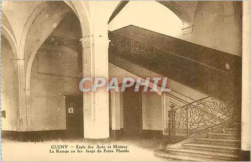 Cartes postales Cluny eople des arts et metiers la rampe en fer forge du frere placide