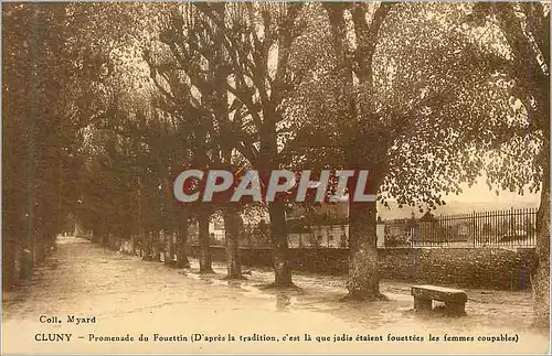 Cartes postales Cluny promenade du fouettin(d apres la tradition)