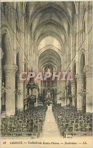 Cartes postales 18 lisieux cathedrale saint pierre interieur