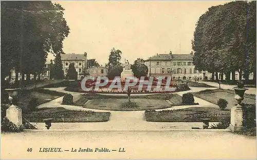 Cartes postales 40 lisieux le jardin public