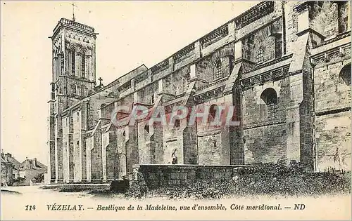 Ansichtskarte AK 114 vezelay basilique de la madeleine vue d ensemble cote meridional