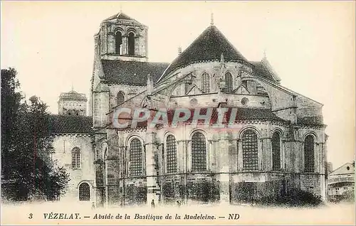 Cartes postales 3 vezelay abside de la basilique de la madeleine