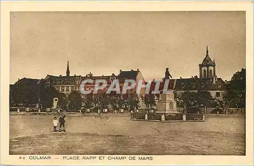 Cartes postales 4c colmar place rapp et champ de mars