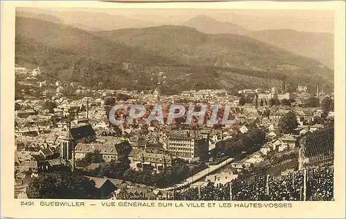 Cartes postales 5491 guebwiller vue generale sur la ville et les hautes vosges