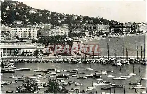 Cartes postales moderne La cote d azur 2220 cannes vue sur la port le casino et les grands hotels Bateaux