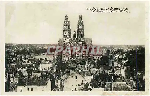 Cartes postales moderne 149 tours la cathedrale st gatien xii et xvi s