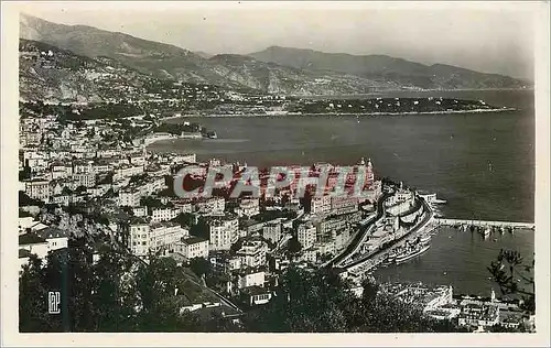 Moderne Karte 13063 monte carlo vue generale le cap martin et l italie