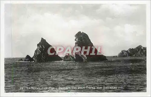 Cartes postales moderne 93 la seyne sur mer rochers des deux freres aux sablettes