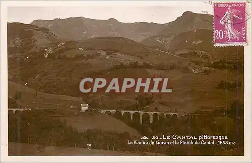 Cartes postales moderne 20 le cantal pittoresque le viaduc du lioran et le plomb du cantal (1858 m)