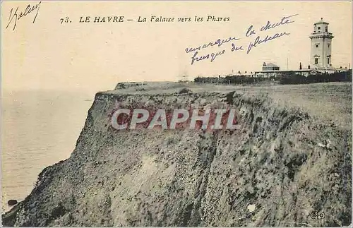 Ansichtskarte AK 73 le havre la falaise vers les phares