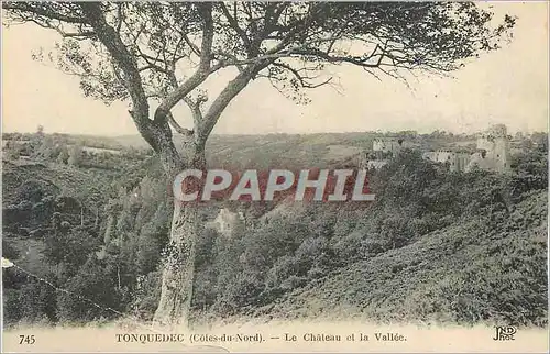 Cartes postales 745 tonquedec (cotes du nord) le chateau et la valllee