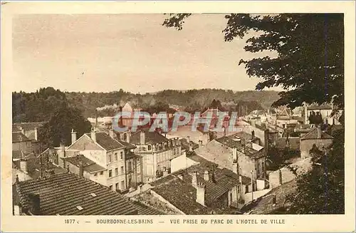 Cartes postales 1877 bourbonne les bains vue prise du parc de l hotel de ville