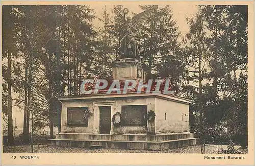 Cartes postales 40 woerth monument bavarois