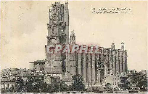 Cartes postales 23 albi la cathedrale (facade meridionale)