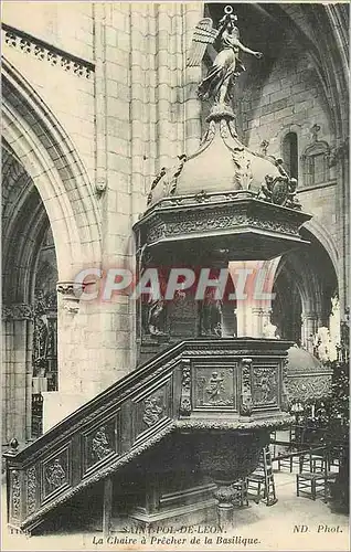 Cartes postales Saint pol de leon la chaire a precher de la basilique