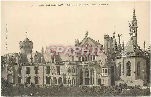 Cartes postales 200 concarneau chateau de keriolot facade principale
