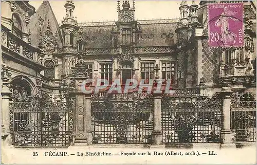 Ansichtskarte AK 35 fecamp la benedictine facade sur la rue (albert arch)