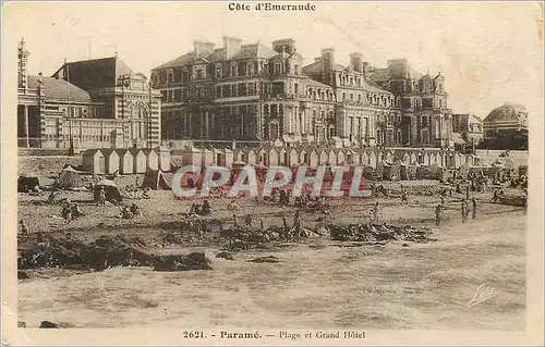 Ansichtskarte AK Cote emeraude 2621 parame plage et grand hotel