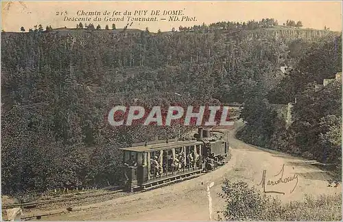 Cartes postales 215 chemin de fer du puy de dome descente du grand tournant Train