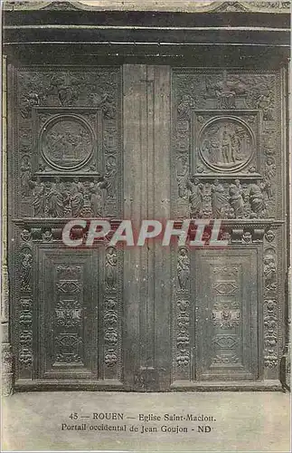 Cartes postales 45 rouen eglise saint maclou portail occidental de jean goujon