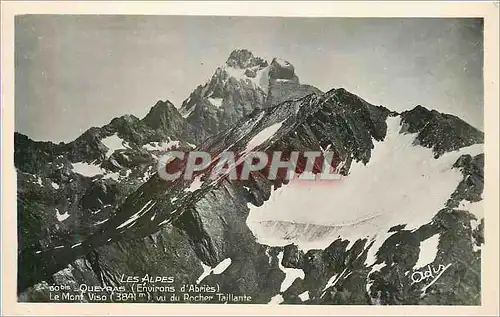 Moderne Karte Les alpes 60bis queyras (environs d abries) le mont viso (3841m) vu du rocher taillante