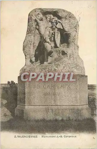 Ansichtskarte AK 2 valenciennes monument j b carpeaux