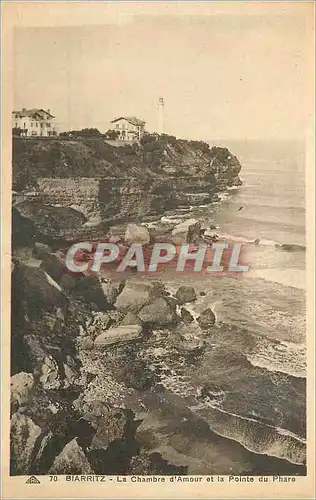 Cartes postales 70 biarritz la chambre d amour et la pointe du phare