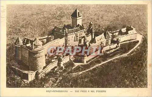 Cartes postales Haut koenigsbourg vue prise a vol d oiseau