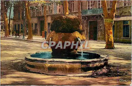 Cartes postales moderne Aix en provence (b du rh) fontaine d eau chaude cours mirabeau