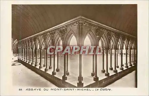 Cartes postales 22 abbaye du mont saint michel  le cloitre