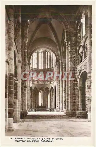 Ansichtskarte AK 15 abbaye du mont saint michel interieur de l eglise abbatiale