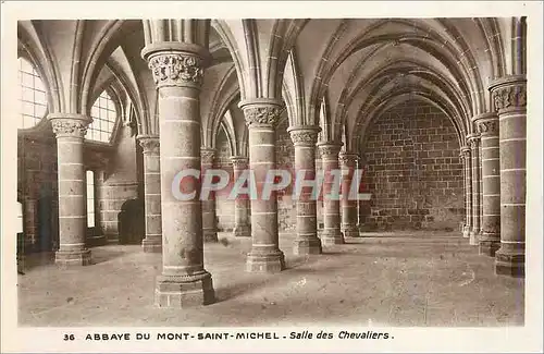 Ansichtskarte AK 36 abbaye du mont saint michel salle des chevaliers