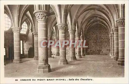 Cartes postales 36 abbaye du mont saint michel salle des chevaliers