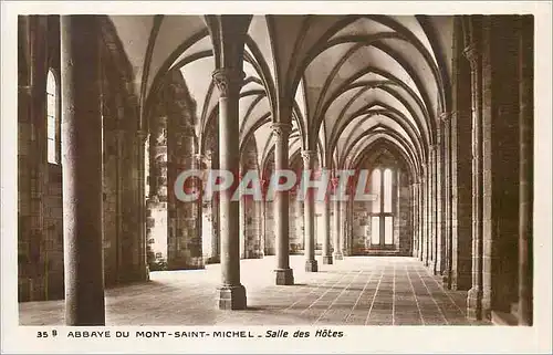 Cartes postales 35b abbaye du mont saint michel salle des hotes
